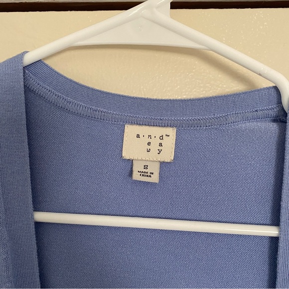 A New Day Periwinkle Open Cardigan - Picture 5 of 5